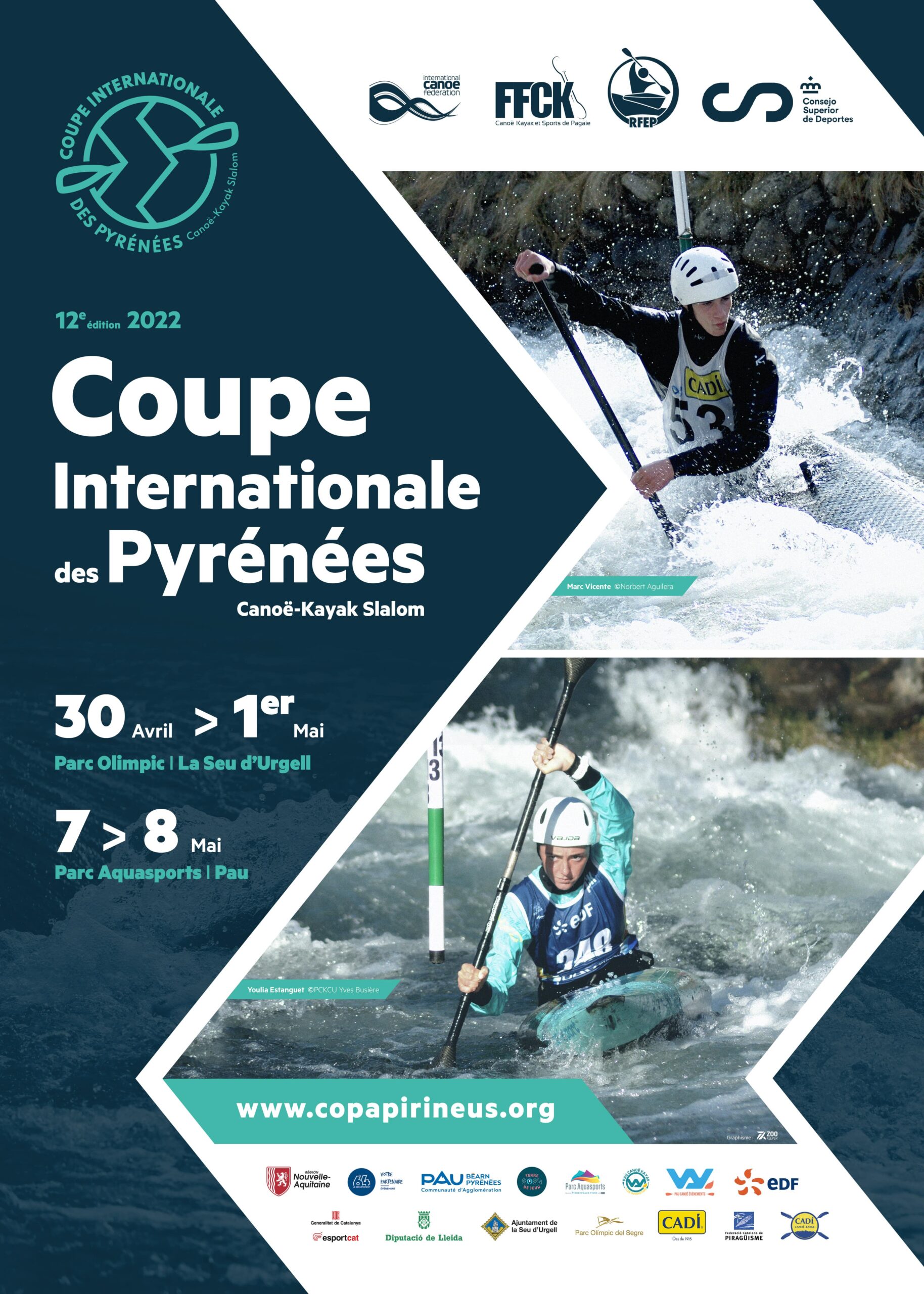 evenement international pau canoe kayak slalom extrême
